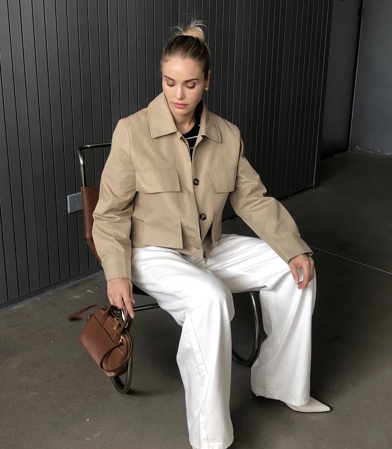Chaqueta Sandra corta con bolsillos de solapa