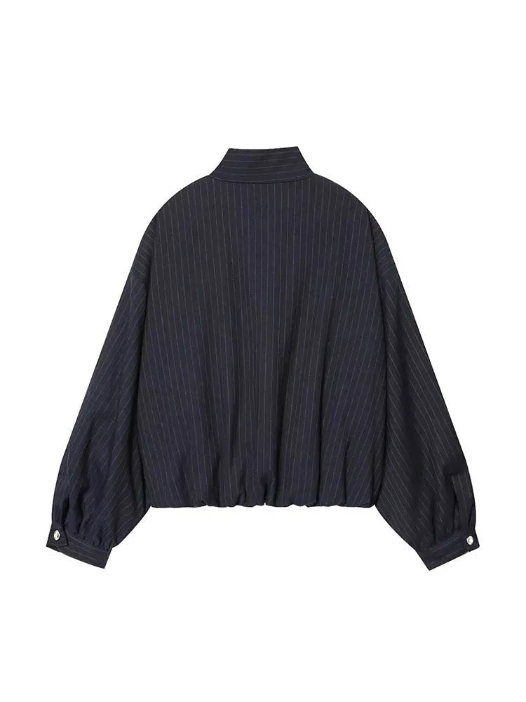 Chaqueta Saskia de rayas con cuello alto