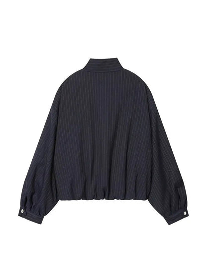 Chaqueta Saskia de rayas con cuello alto