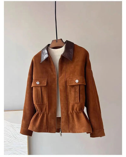 Chaqueta Sharmaine entallada de ante sintético