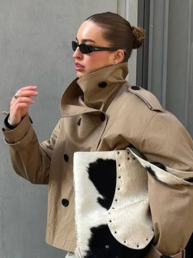 Gabardina Corta con Cinturón Thea