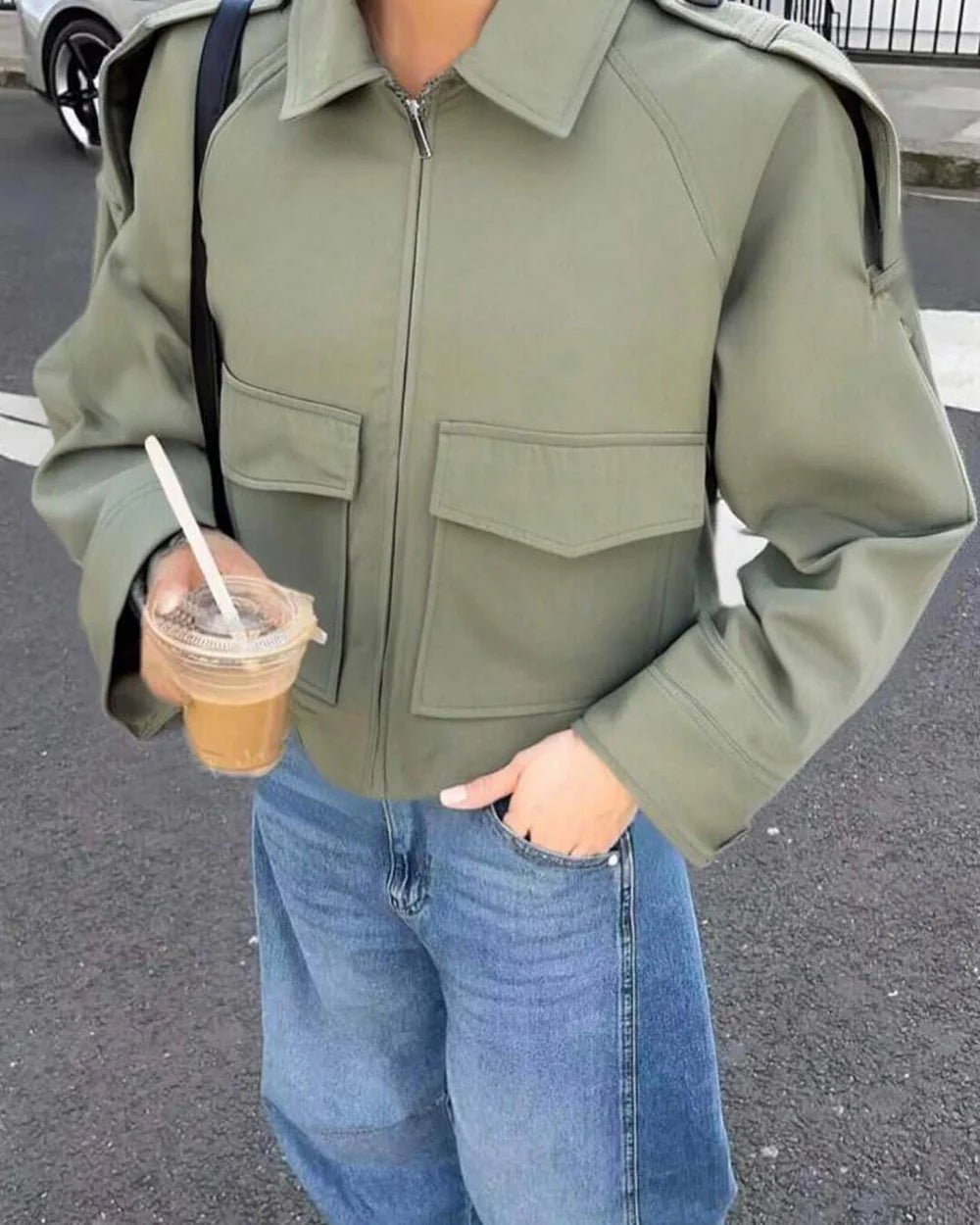 Chaqueta corta con bolsillos Valeria