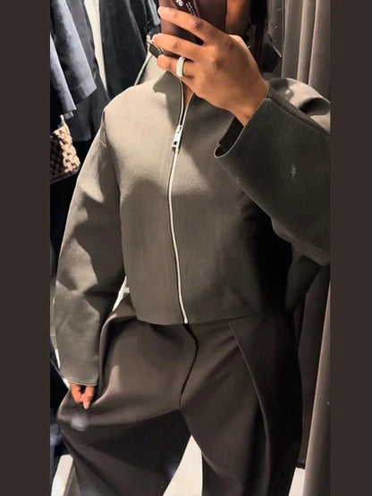Chaqueta corta Zarina con cremallera