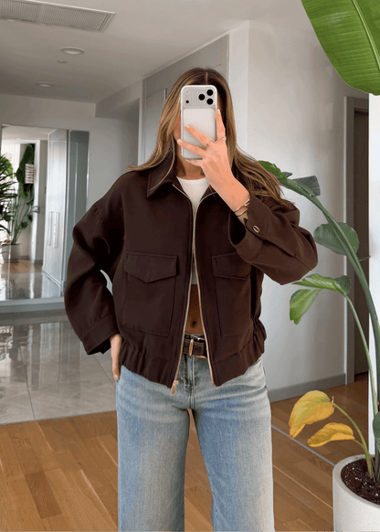 Chaqueta con cremallera y bolsillos Zoey