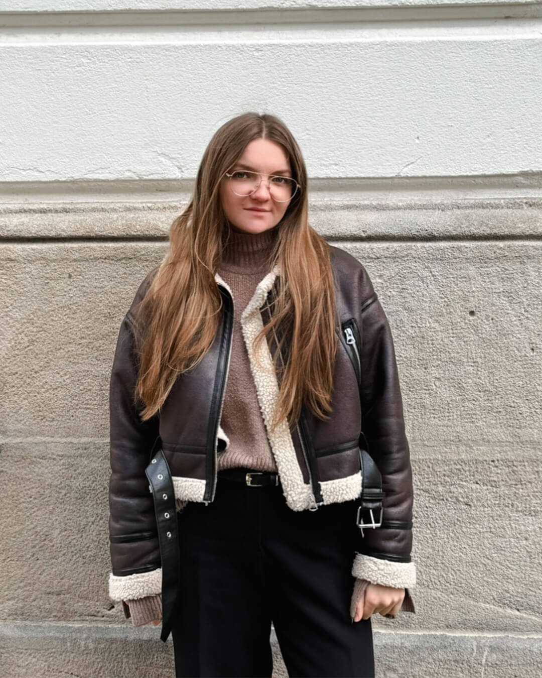 Chaqueta de piel sintética Elora