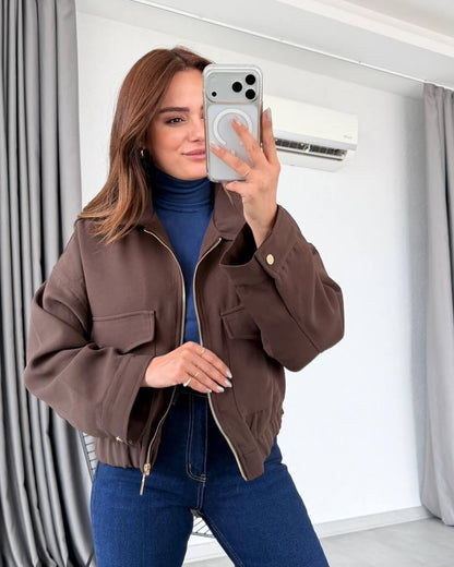 Bomber con Bolsillos de Solapa Ginny
