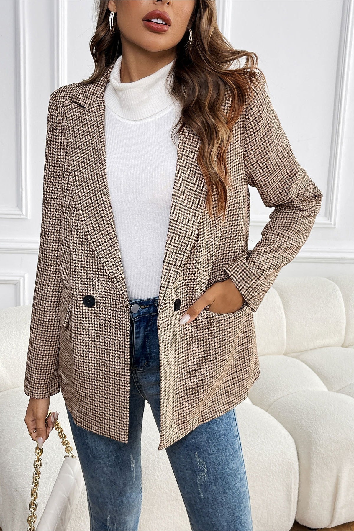 Blazer Beatrice vintage de pata de gallo
