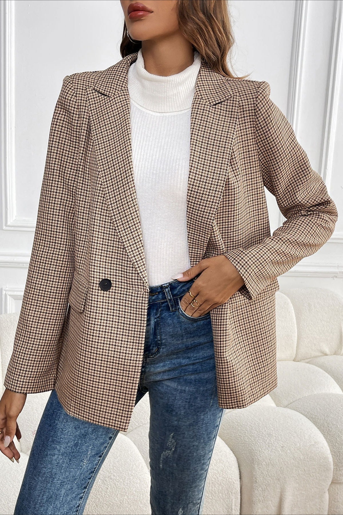 Blazer Beatrice vintage de pata de gallo