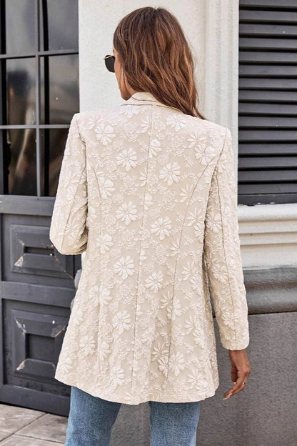 Blazer jacquard Nadia de un botón