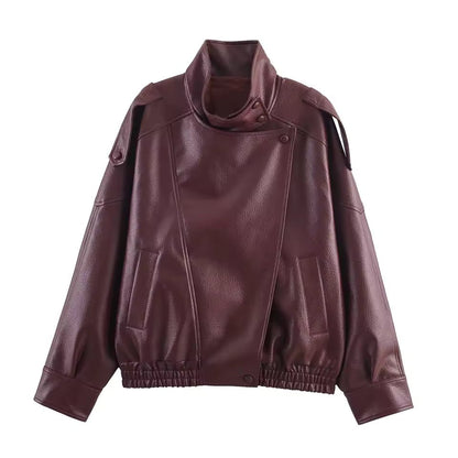 Elena Asymmetric Button Pocket Jacket