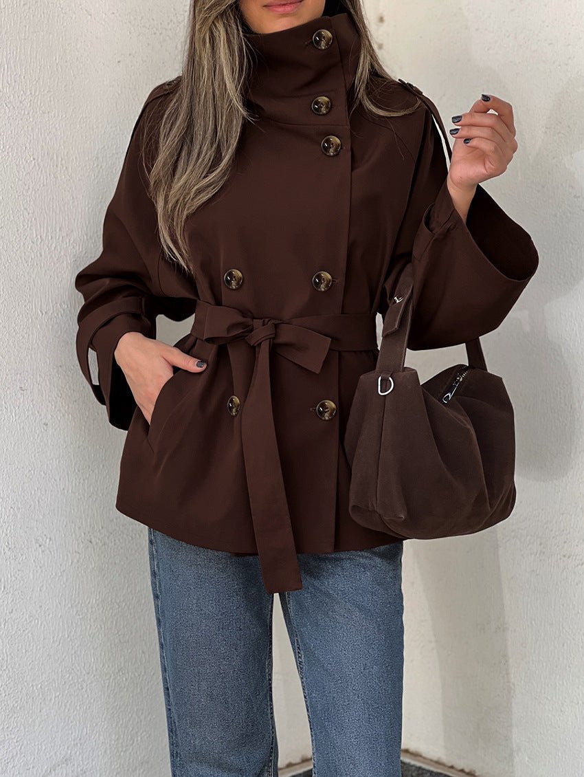 Trench corto Aida con cordones