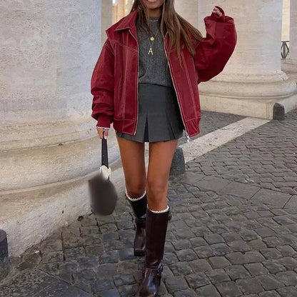 Chaqueta Sophia con cuello y cierre de cremallera