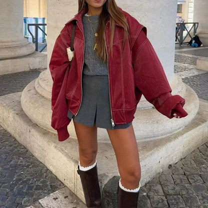 Chaqueta Sophia con cuello y cierre de cremallera