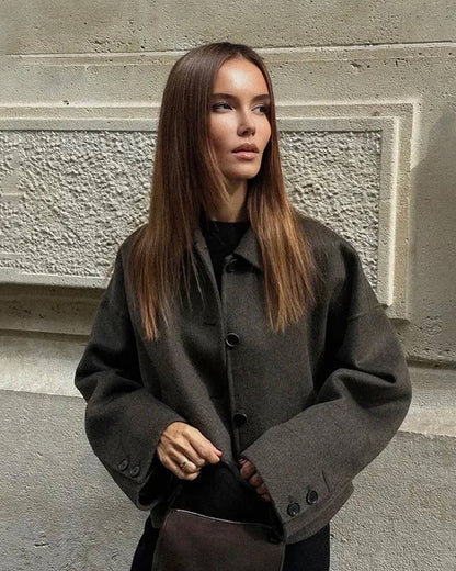 Chaqueta corta abotonada Angelina