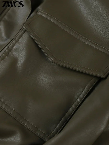 Chaqueta bomber de piel sintética Brianna