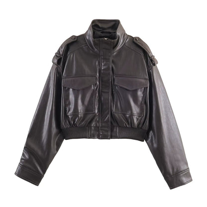 Chaqueta bomber de piel sintética Brianna