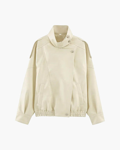 Chaqueta Brienne de polipiel con cuello alto