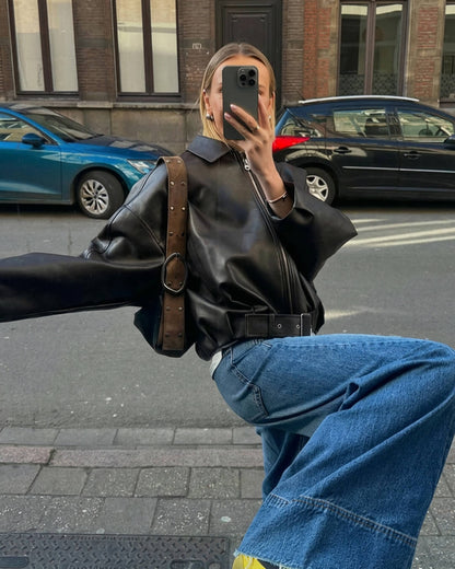 Chaqueta de cuero vegano Georgia