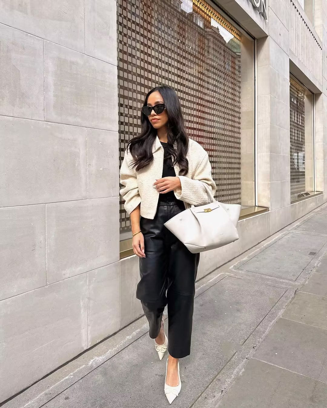 Chaqueta Ciara de bouclé con cuello