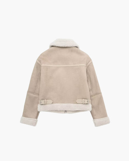 Chaqueta de ante sintético con forro de piel sintética Cindy