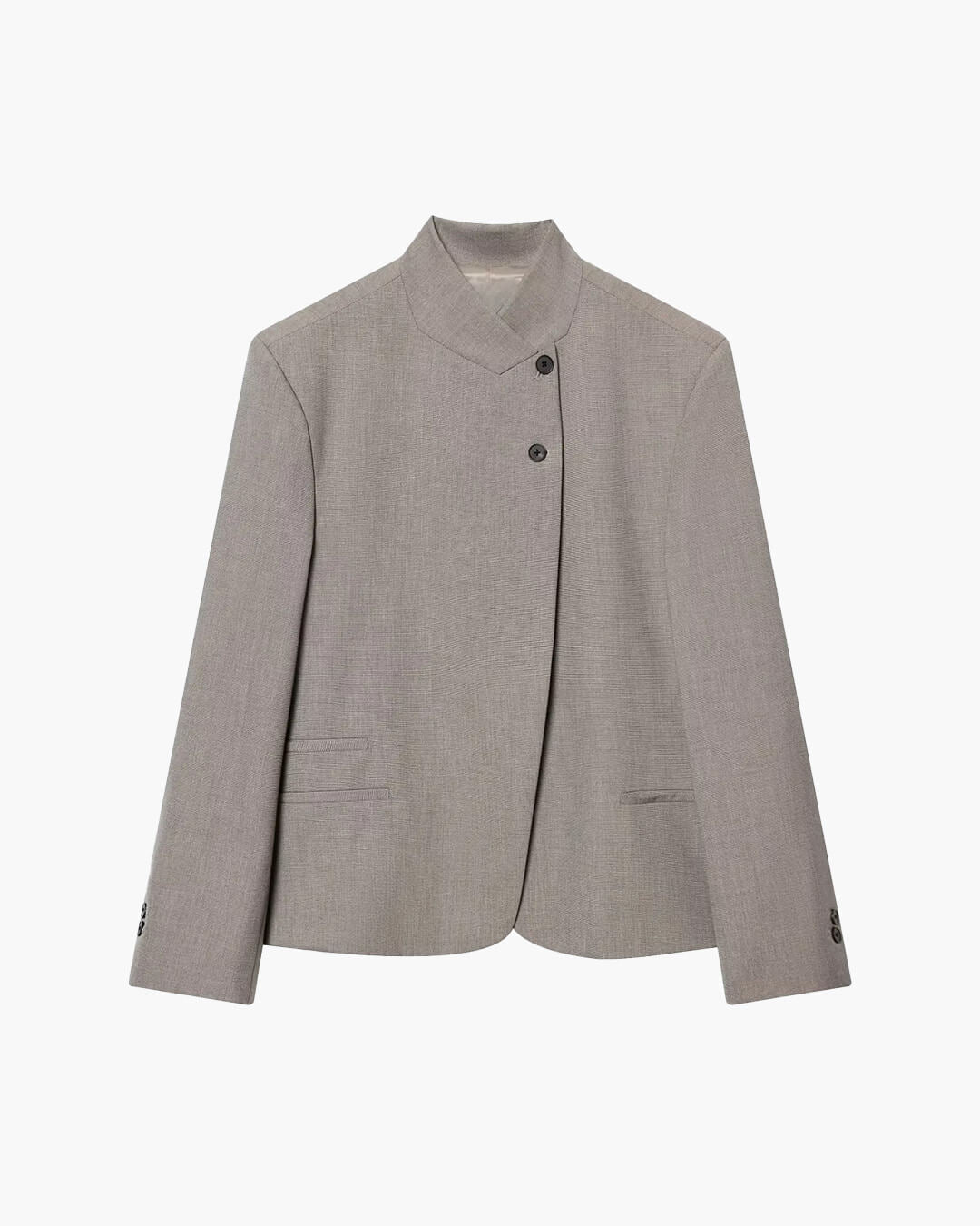 Blazer Cleo de cuello alto y cierre de botones