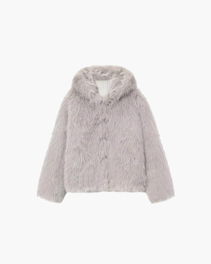 Chaqueta con capucha de piel sintética Dana