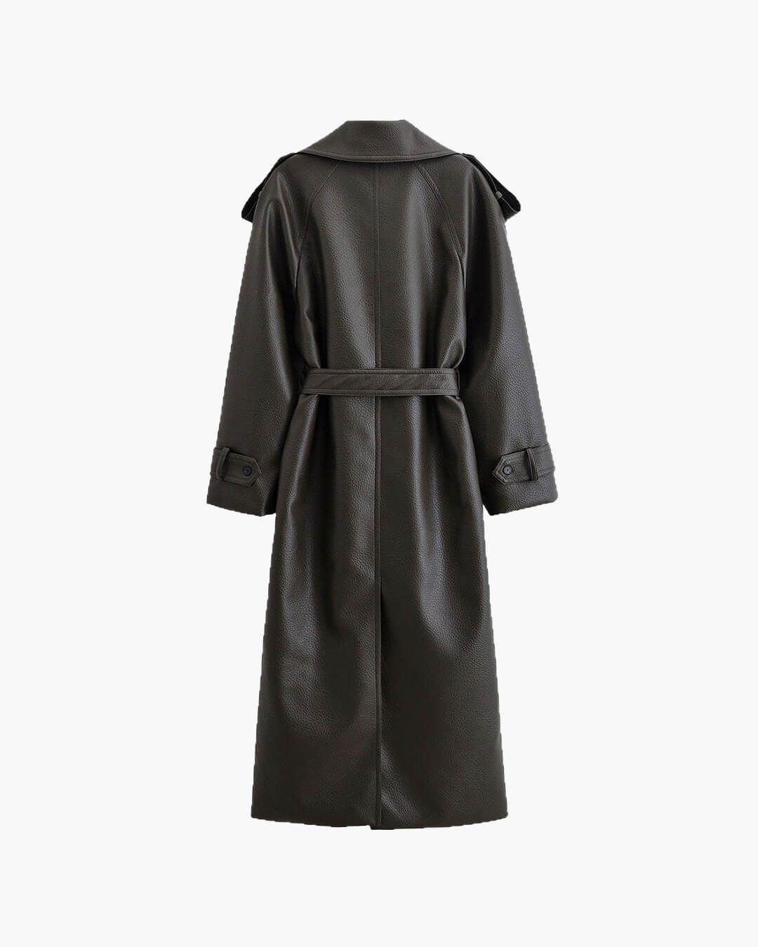 Chaqueta larga de cuero sintético Danica