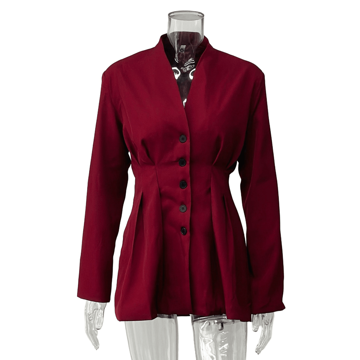 Blazer Daniela Sin Cuello con Cintura Ajustada