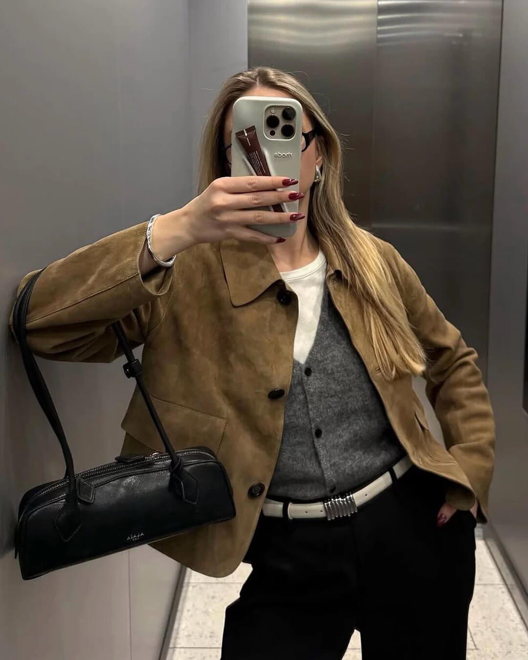 Chaqueta de ante sintético Elara