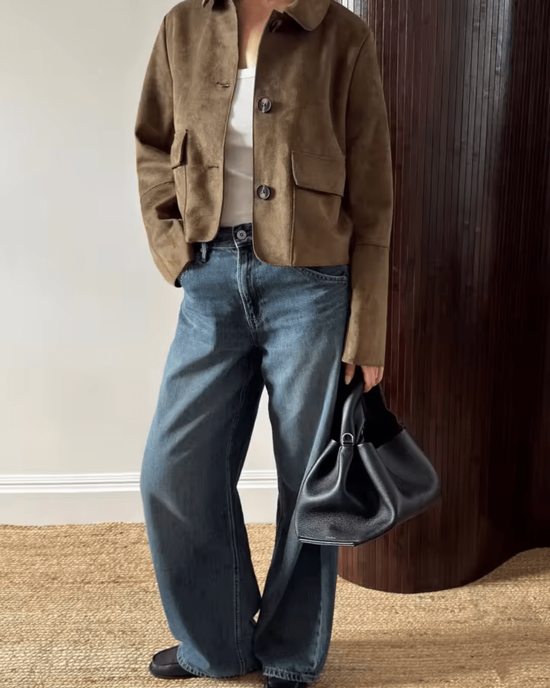 Chaqueta de ante sintético Elara