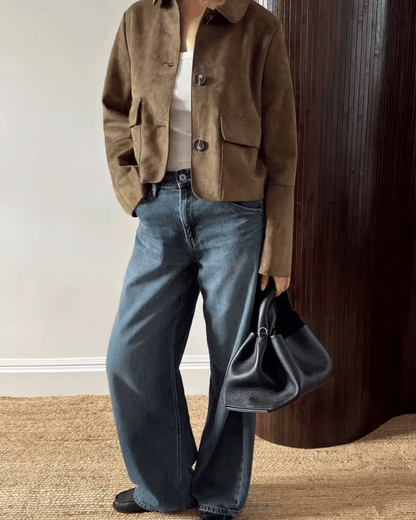 Chaqueta de ante sintético Elara