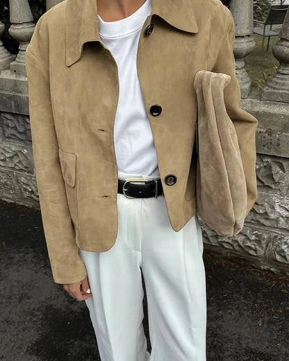 Chaqueta de ante sintético Elara