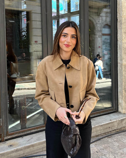 Chaqueta de ante sintético Elara