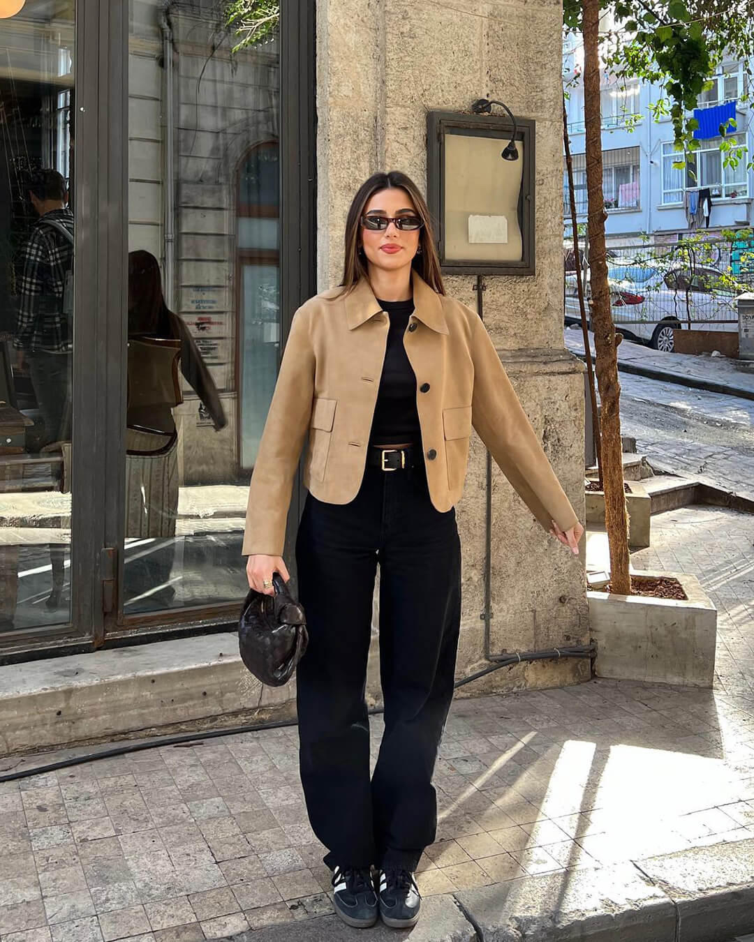 Chaqueta de ante sintético Elara