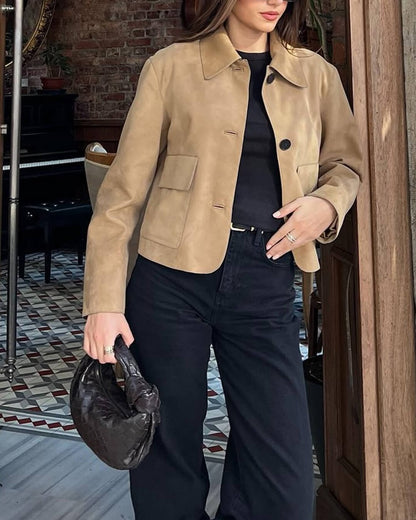 Chaqueta de ante sintético Elara