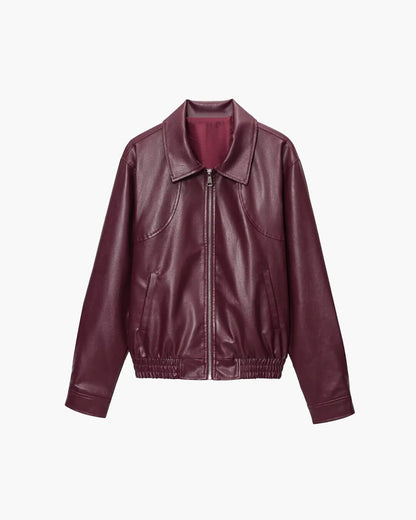 Chaqueta Erika de Cuero sintético con Cremallera