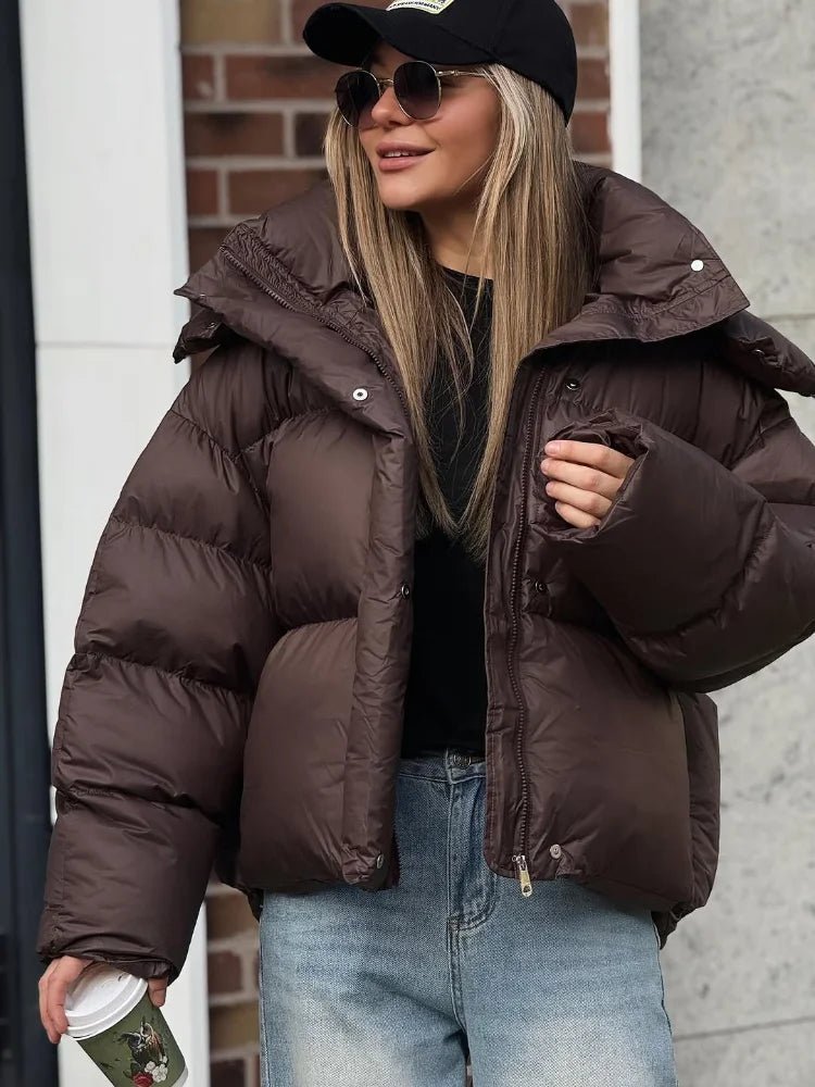 Chaqueta acolchada corta con capucha Gaia