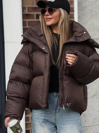 Chaqueta acolchada corta con capucha Gaia