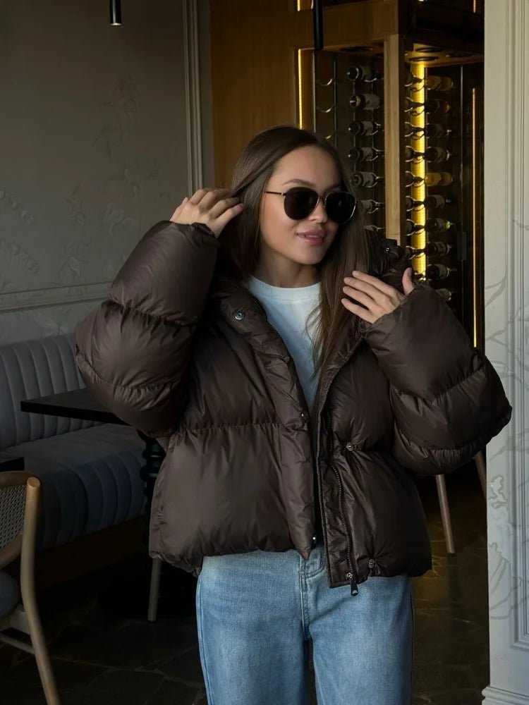 Chaqueta acolchada corta con capucha Gaia