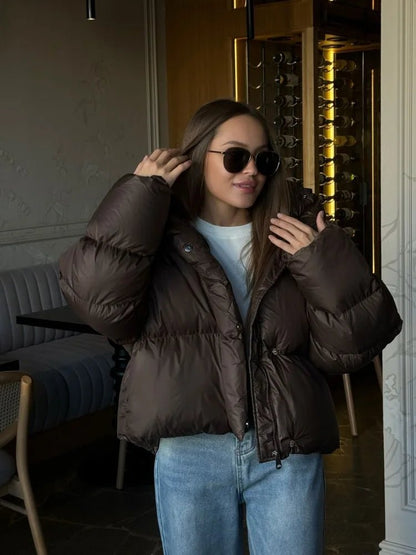 Chaqueta acolchada corta con capucha Gaia