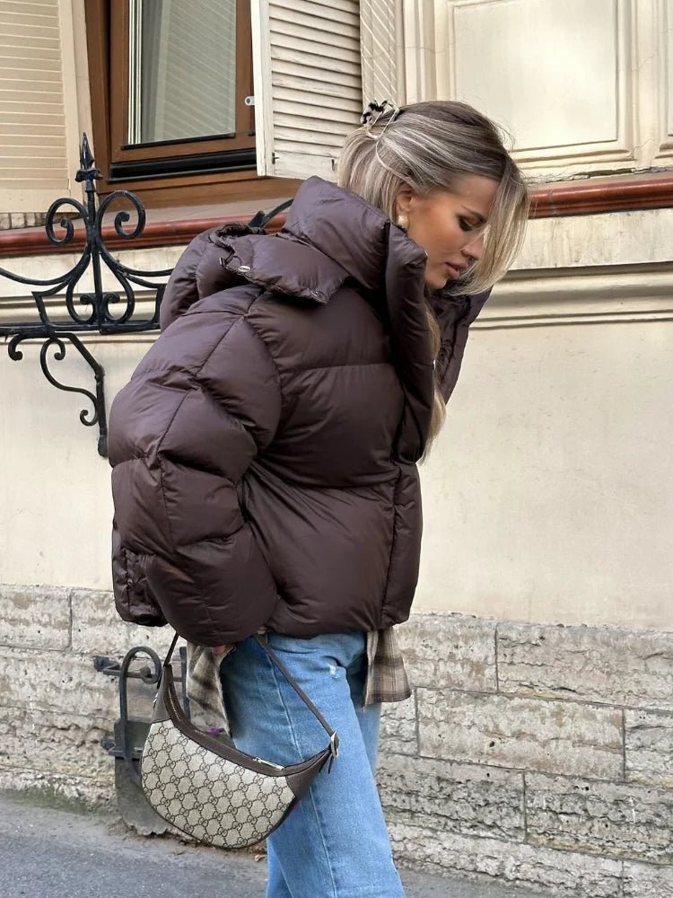Chaqueta acolchada corta con capucha Gaia