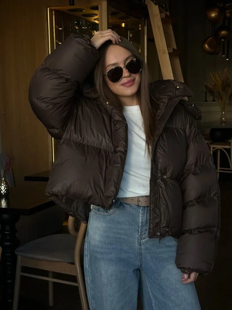 Chaqueta acolchada corta con capucha Gaia