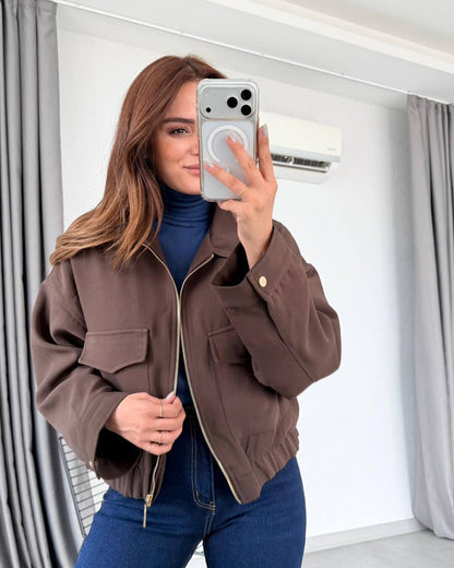 Bomber con Bolsillos de Solapa Ginny