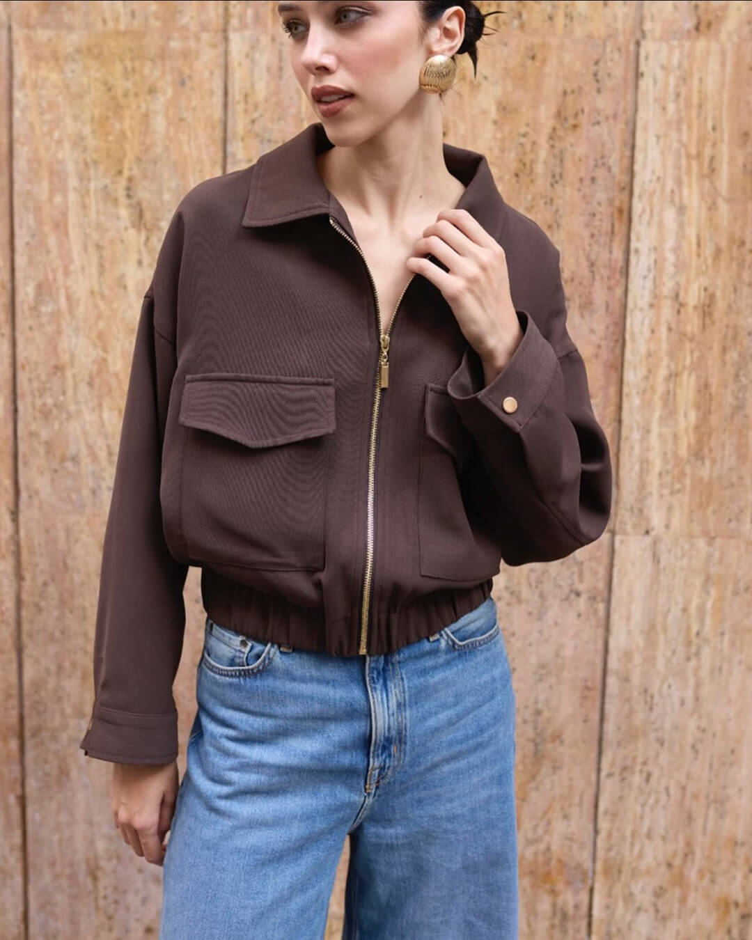 Bomber con Bolsillos de Solapa Ginny