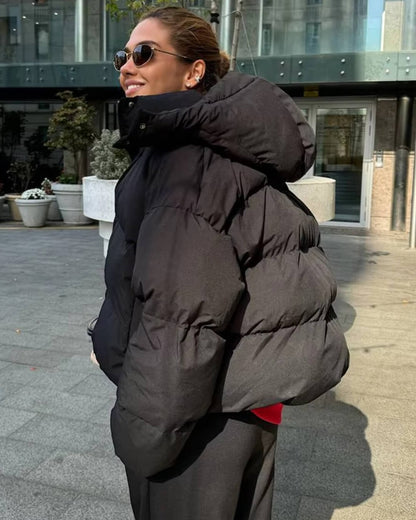 Chaqueta acolchada corta con capucha Sylvia