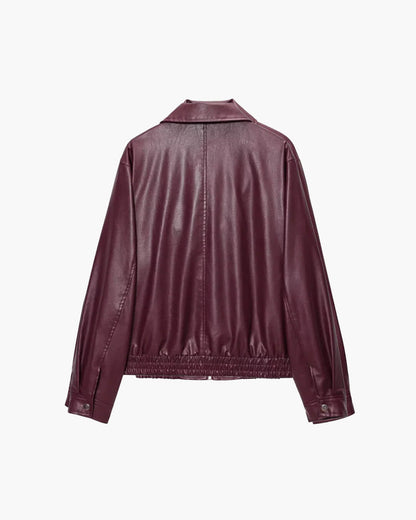 Cazadora bomber de polipiel Harper