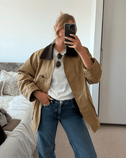 Chaqueta Jacky de lona estilo granja