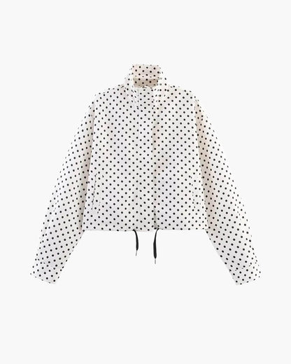 Chaqueta Janelle de cuello alto con cordón ajustable