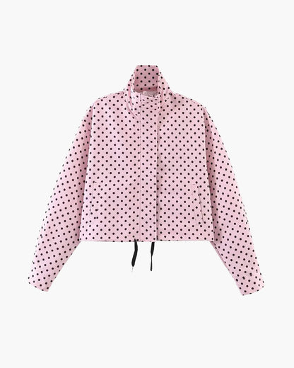 Chaqueta Janelle de cuello alto con cordón ajustable