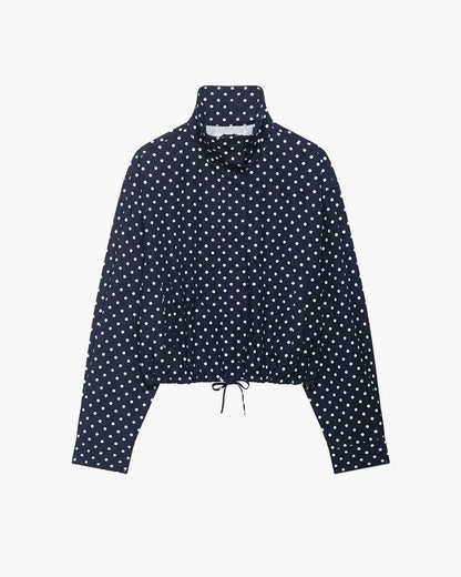 Chaqueta Janelle de cuello alto con cordón ajustable